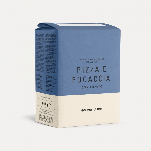 Flour with yeast for pizza and focaccia